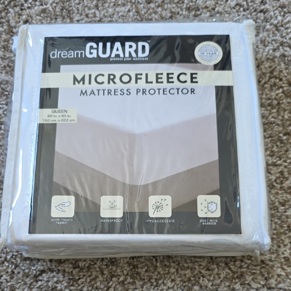 Microfleece Mattress Protector - White